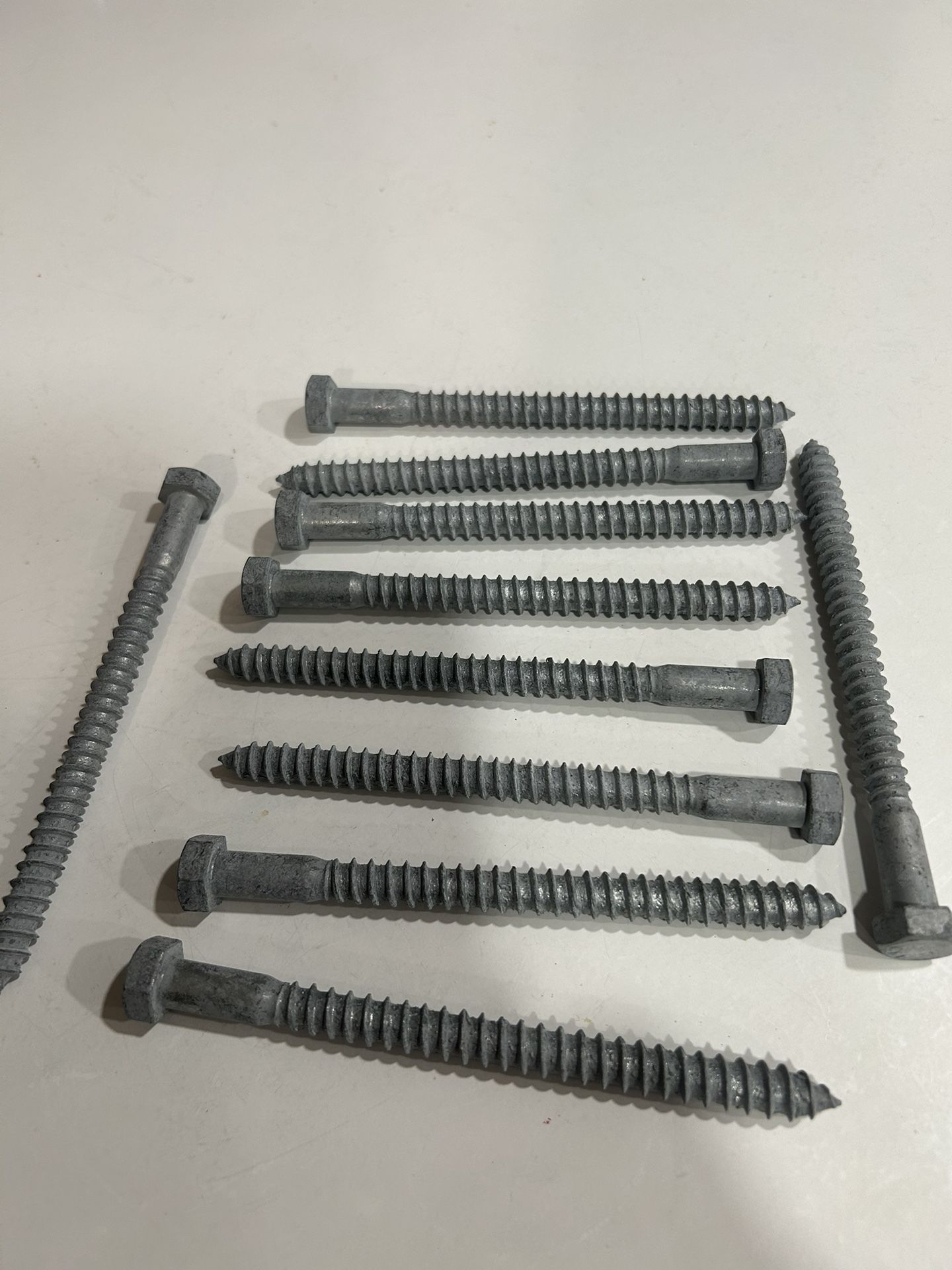 Lag galvanized bolts 10pc per box 3/8x5” I have 50 boxes available $25 per box