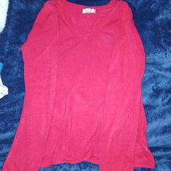 Plain Red Long Sleeve Shirt