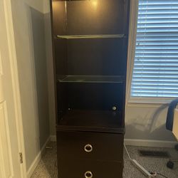 Lighted Accent Shelf w/ Cabinet