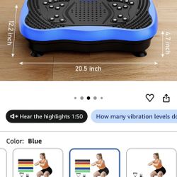 GLYLF Vibration Plate Exercise Machine - Blue