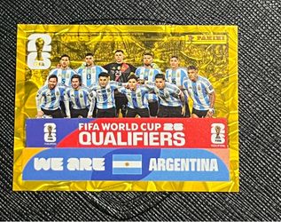 Team Argentina ARG 13 Panini FIFA World Cup 2026 Gold Crumple Parallel Sticker