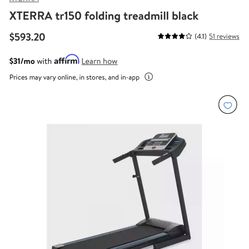 New In Box, XTERRA tr150 folding treadmill black