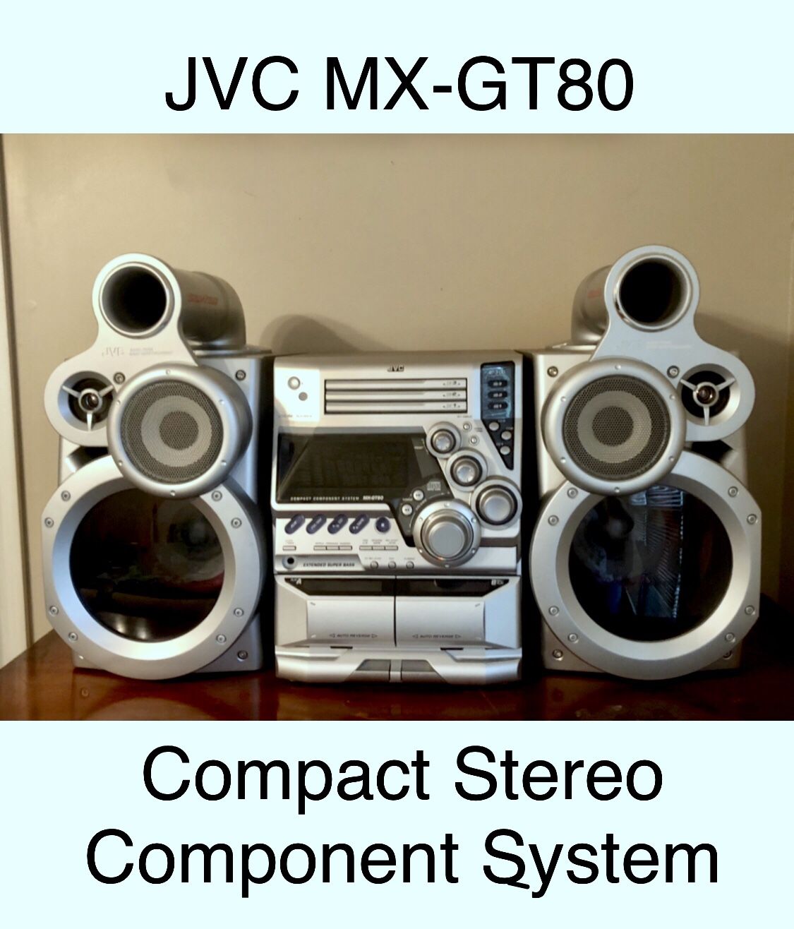 ラジオ・コンポ [JVC] COMPACT COMPONENT SYSTEM JVC CompactComponentSystem MX-KB30 Stereo 300W Cassette Bass