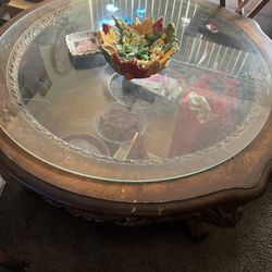 Round Glass coffee table