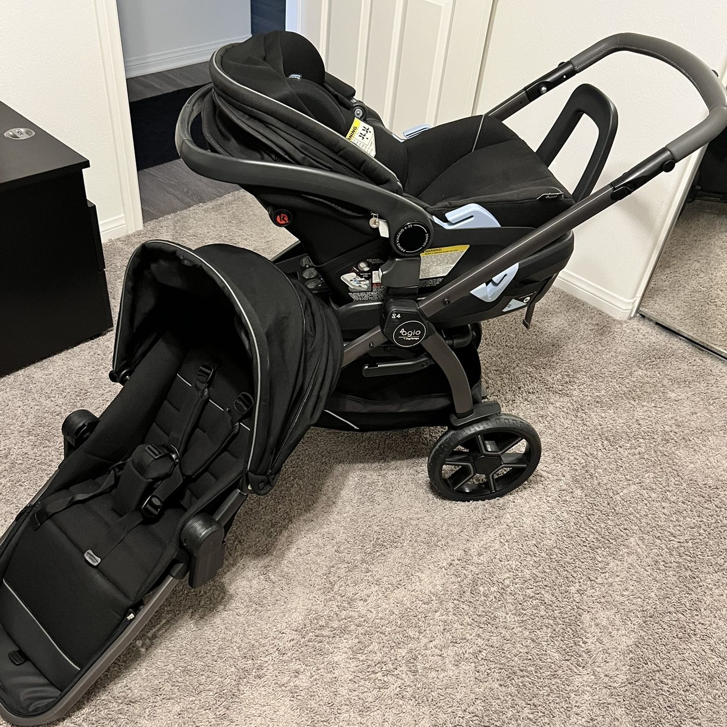 Agio peg perego Stroller With Toddler Seat And Base.