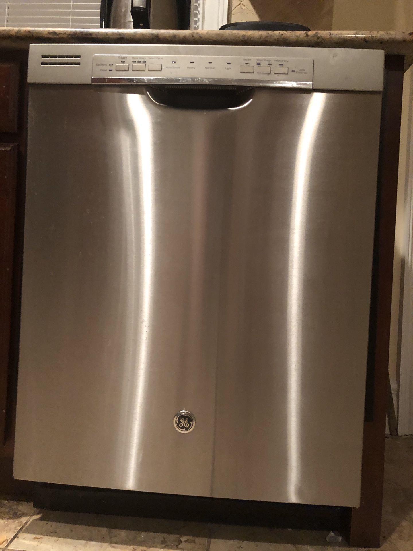 GE Front Control Tall Tub Dishwasher in stainless steal