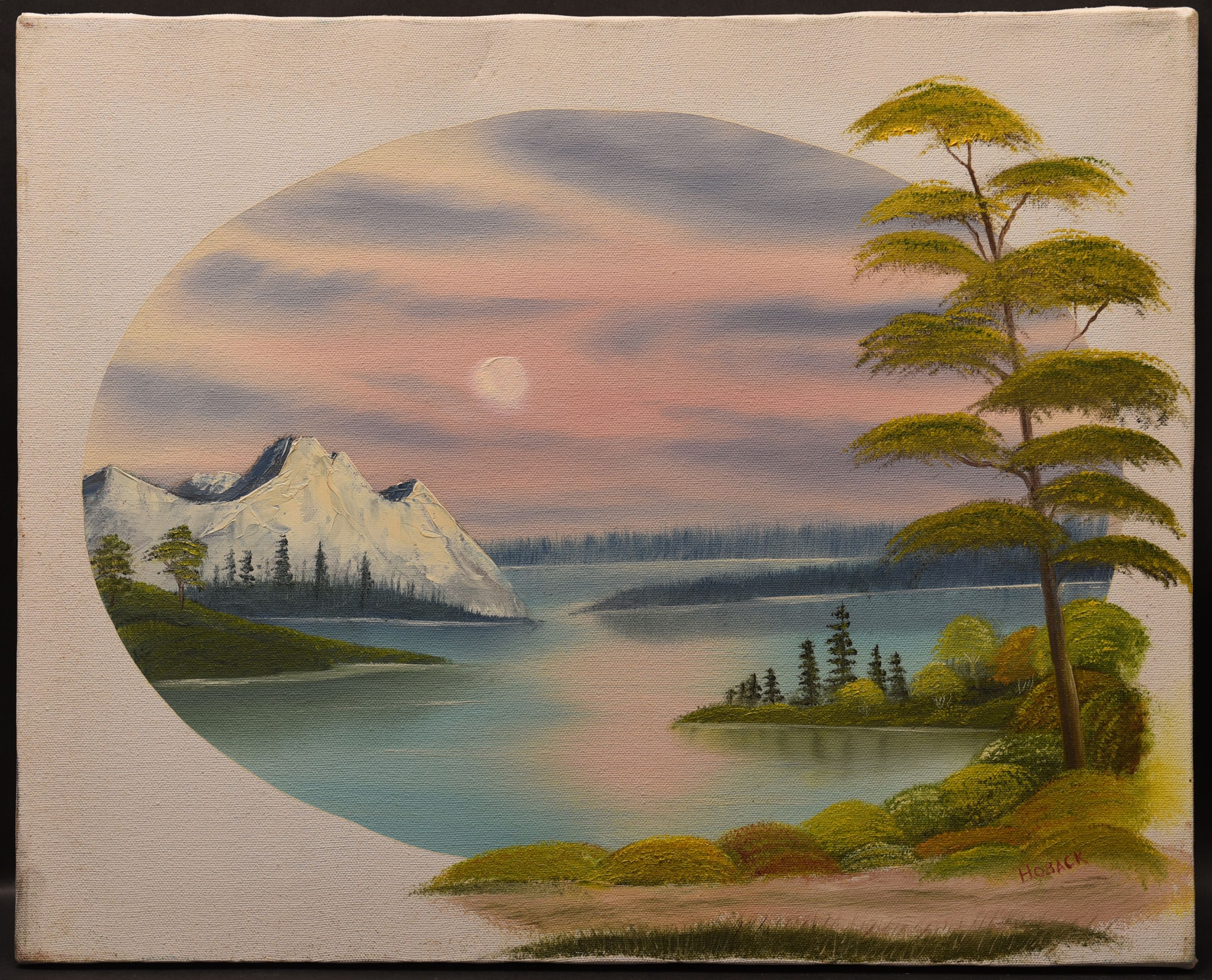 Alpine Sunset Oil On Canvas