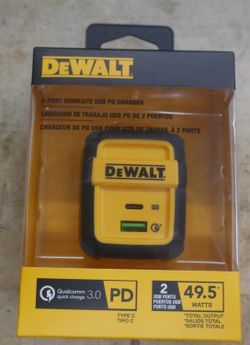 Dewalt 2-Port Worksite USB PD Charger (DXMA1310851)  NEW . F(contact info removed)2.