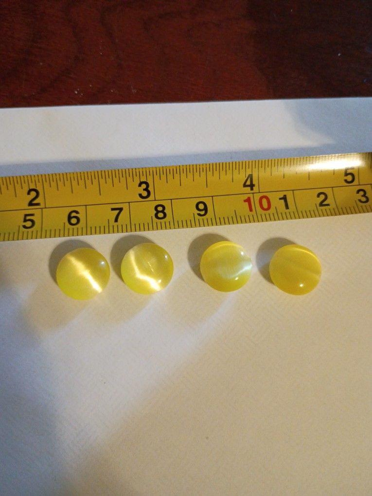 4 ½in Flat Circle Cat Eye Beads