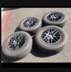 4 - 245/65r17 5x4.5 5x114.3 Tacoma Pilot Crv Cr-v Hrv Suv Rims Wheels Good 80% Treads Tires !!!