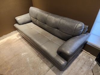 Grey Leather Couch