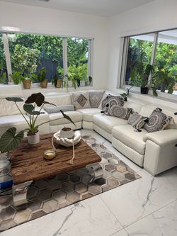 Modern leather sofa