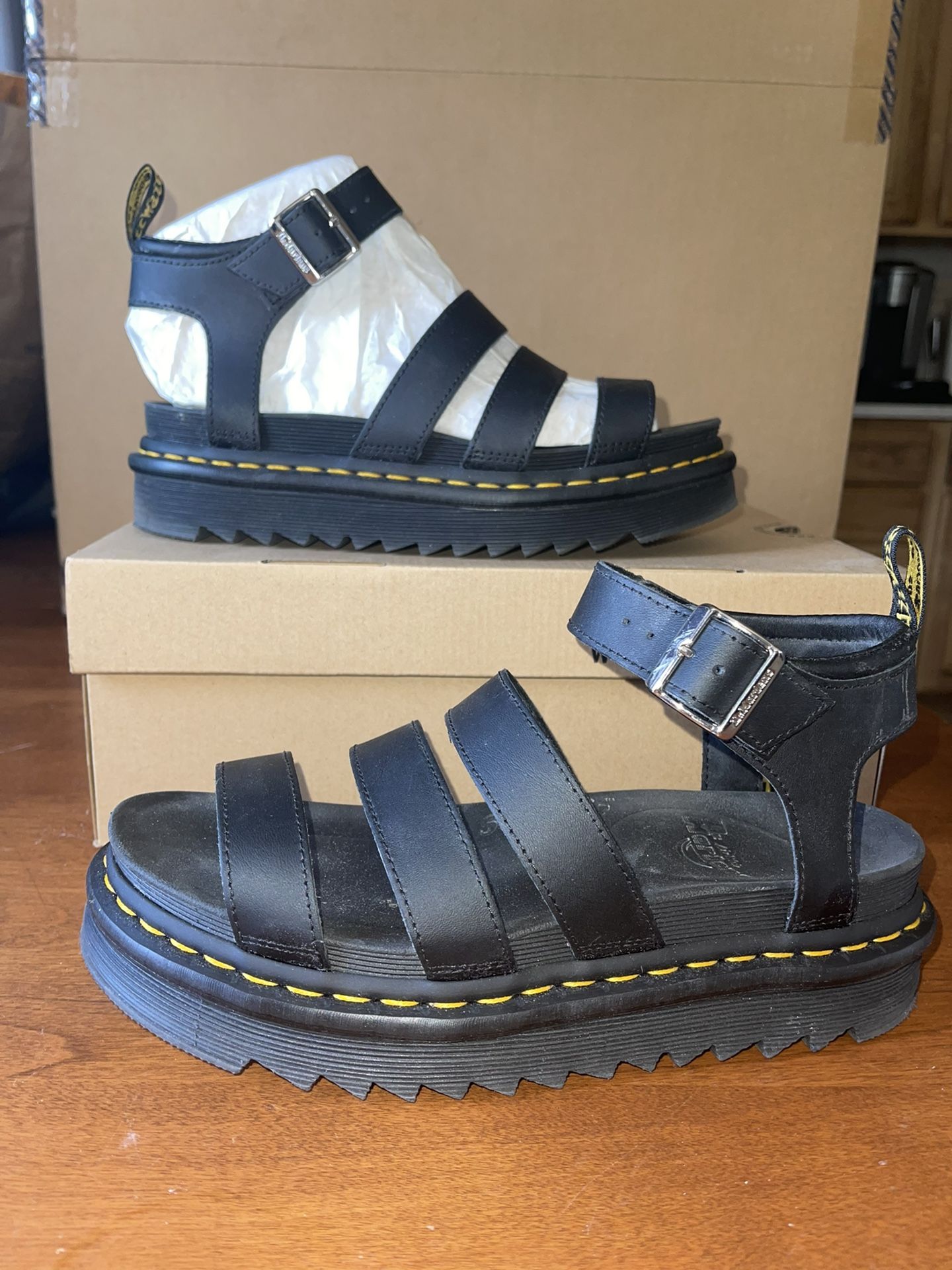 Dr. Martens Blaire Hydro Leather Strap Sandals