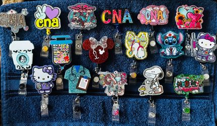 Homemade badge reel sale going on  $4 dollars each or 3 for 10 there's a lot of pictures as well alot of veriaty and  we except deals also
