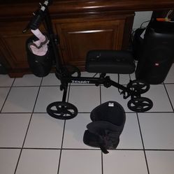 Knee scooter and walking boot