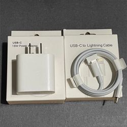 18W Type C Charger And Cable For IPHONE13/12/11/X