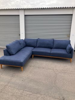 Macy’s Blue Jolene Sectional Sofa