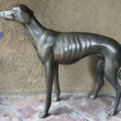 Life Size Grayhound Bronze Dog Statue