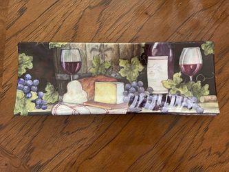 Like New Wine and Cheese Decorative Platter or Tray - Susan Winget