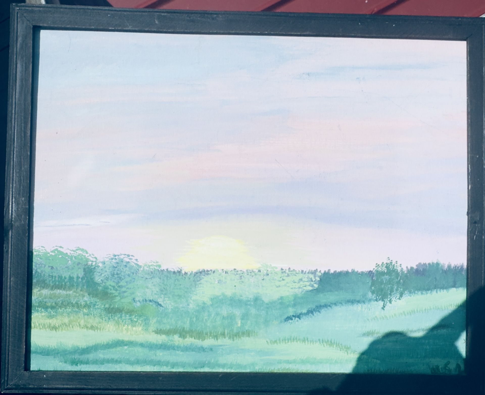  “Whispers of Dusk” – 11 X 14 Original Acrylic Painting – Serene Sunset Landscape