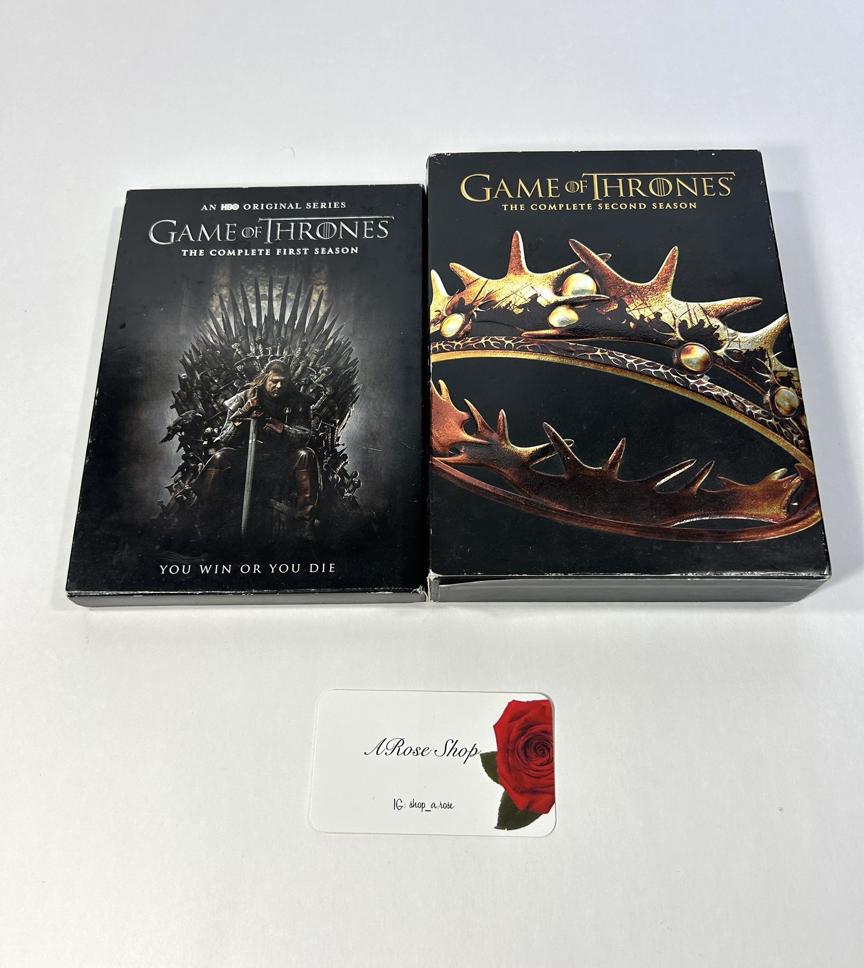 Bundle of 2 Game of Thrones: The Complete First & Second Season DVD Set