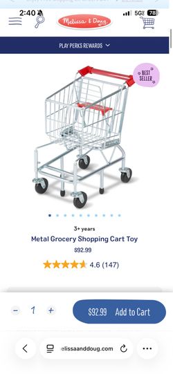 Metal Grocery Shopping Cart Toy