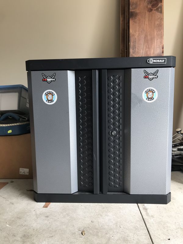 Kobalt 30in W x 30in H x 14in D Steel Wall Mount Garage Cabinet for