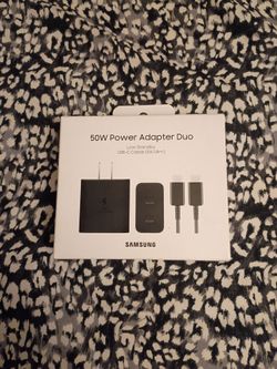 Brand New in box Black Samsung 50W Power Adapter Duo with a 5A/1.8m USB-C cable for $35