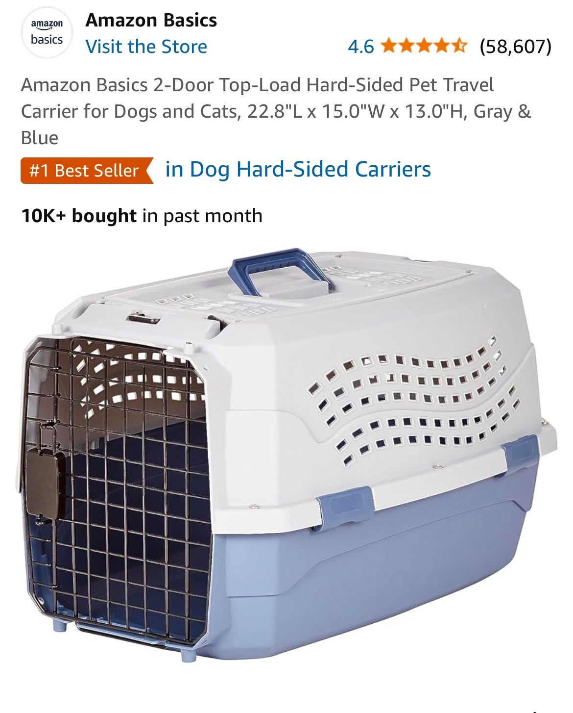 Pet Travel Carrier for Dogs and Cats
