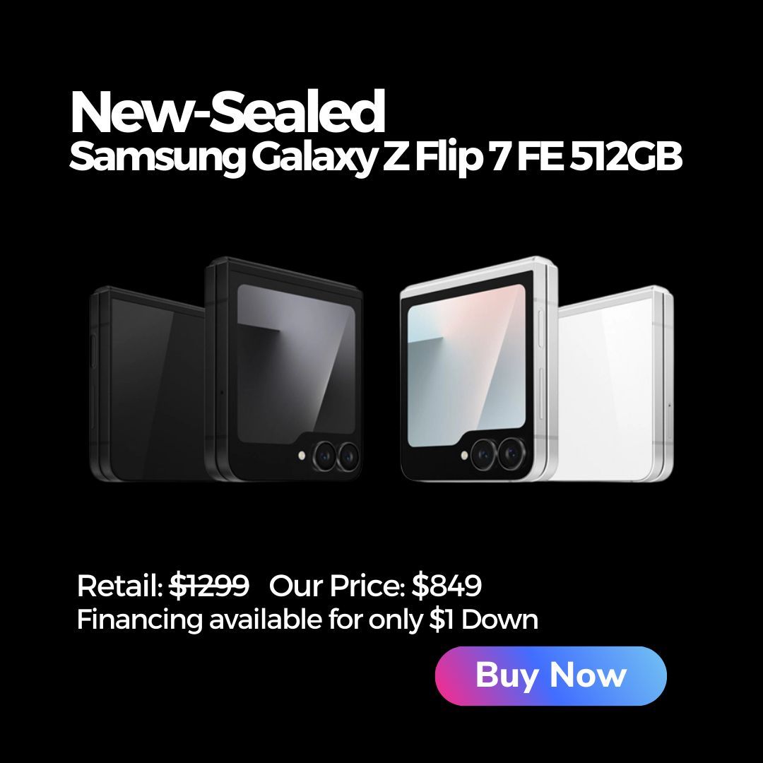 Samsung Galaxy Z Flip 7 FE – Nuevo y Sellado – Ahorra $400 – The Phone Guys