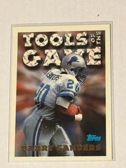 Barry Sanders Topps Tools of the Game Insert Lions HOF