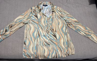 Rachel Abstract Print Button-Up Blouse