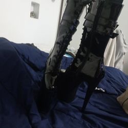 Patent Black Size 7½ Stripper Boots 