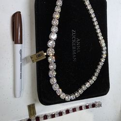 Sterling Silver Diamond Crystalline Necklace