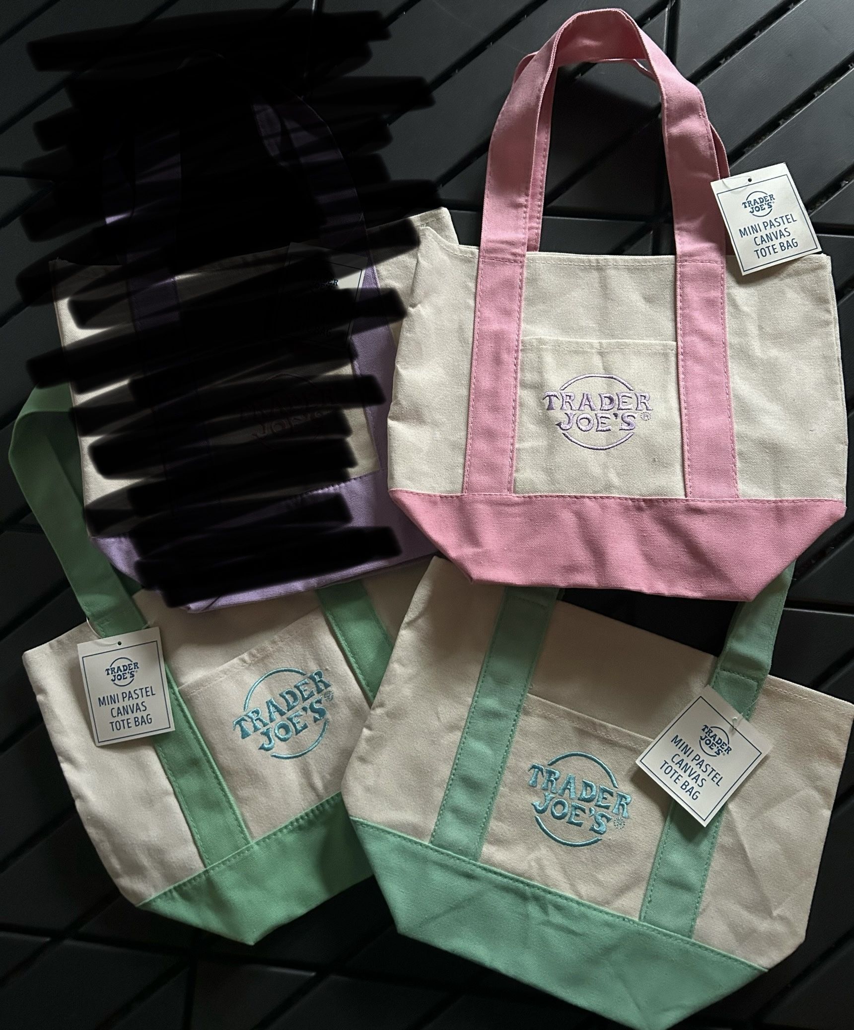 Mini Pastel Tote Bags