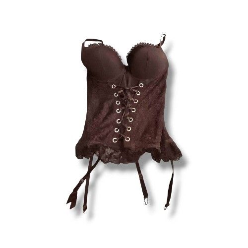 Black Corset With Garter Straps