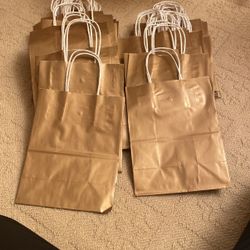 Small Gold Party Favor Bags. 42 Total