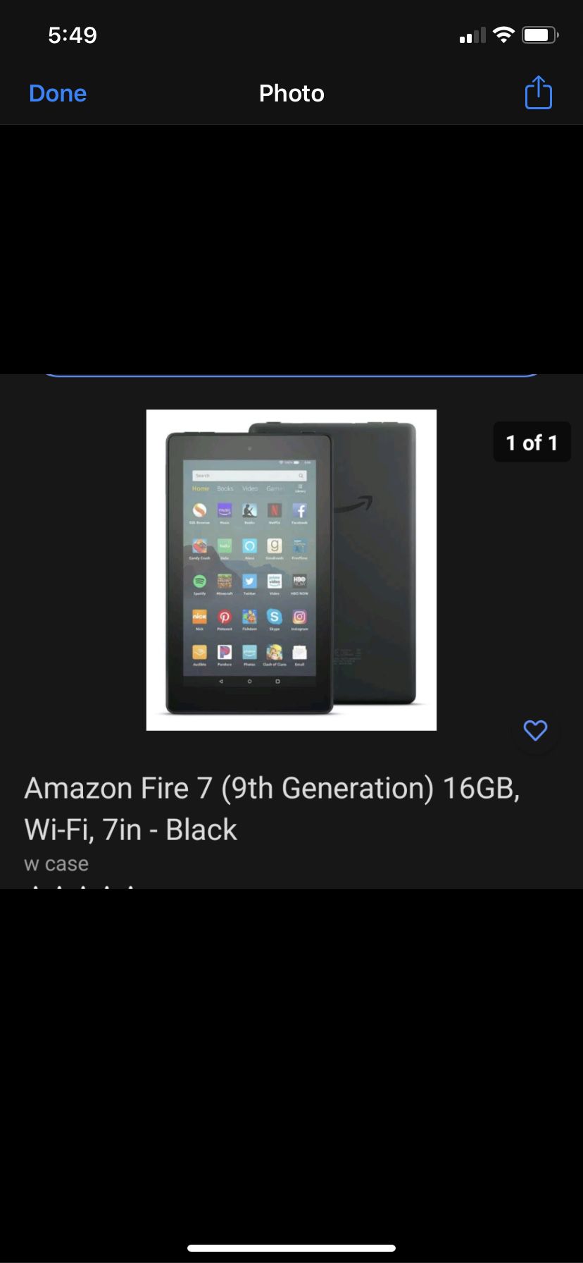 Amazon Fire 7 Tablet ( 9th Generation ) 16GB