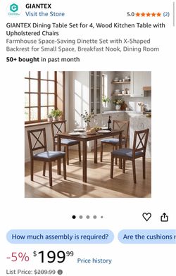 BRAND NEW DINING TABLE SEATS 4