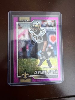 Cameron Jordan Topps Pink Parallel Football Card