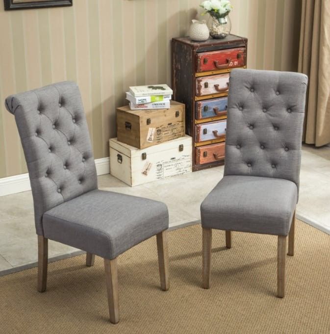 BRAND NEW
Roundhill Furniture Habit Solid Wood Tufted Parsons Dining Chair, Gray, Set of 2
Roundhill FurnitureModel: C161GY