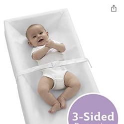 Sealy Baby Soybean Comfort 3-Sided Contoured Diaper Changing Pad for Dresser or Changing Table, White, 32” x 16”