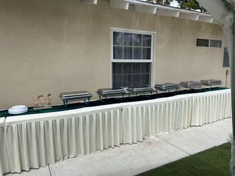 6 Emerald green table runners 8 foot
