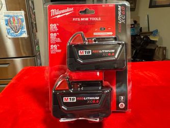Price Firm, Two Brand New, Milwaukee M18 RedLithium XC 6.0ah