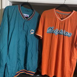 Miami Dolphins Starter Jacket (XL)With Matching Shirt 