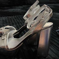 Guess Heels Silver New 