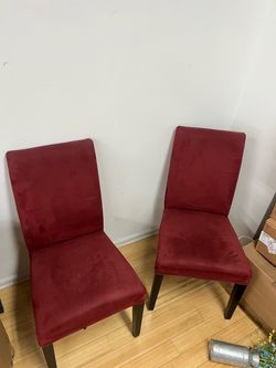 2 Burgundy Dining chairs