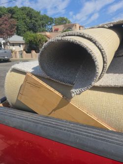 Free pieces of carpet from a remodel job.