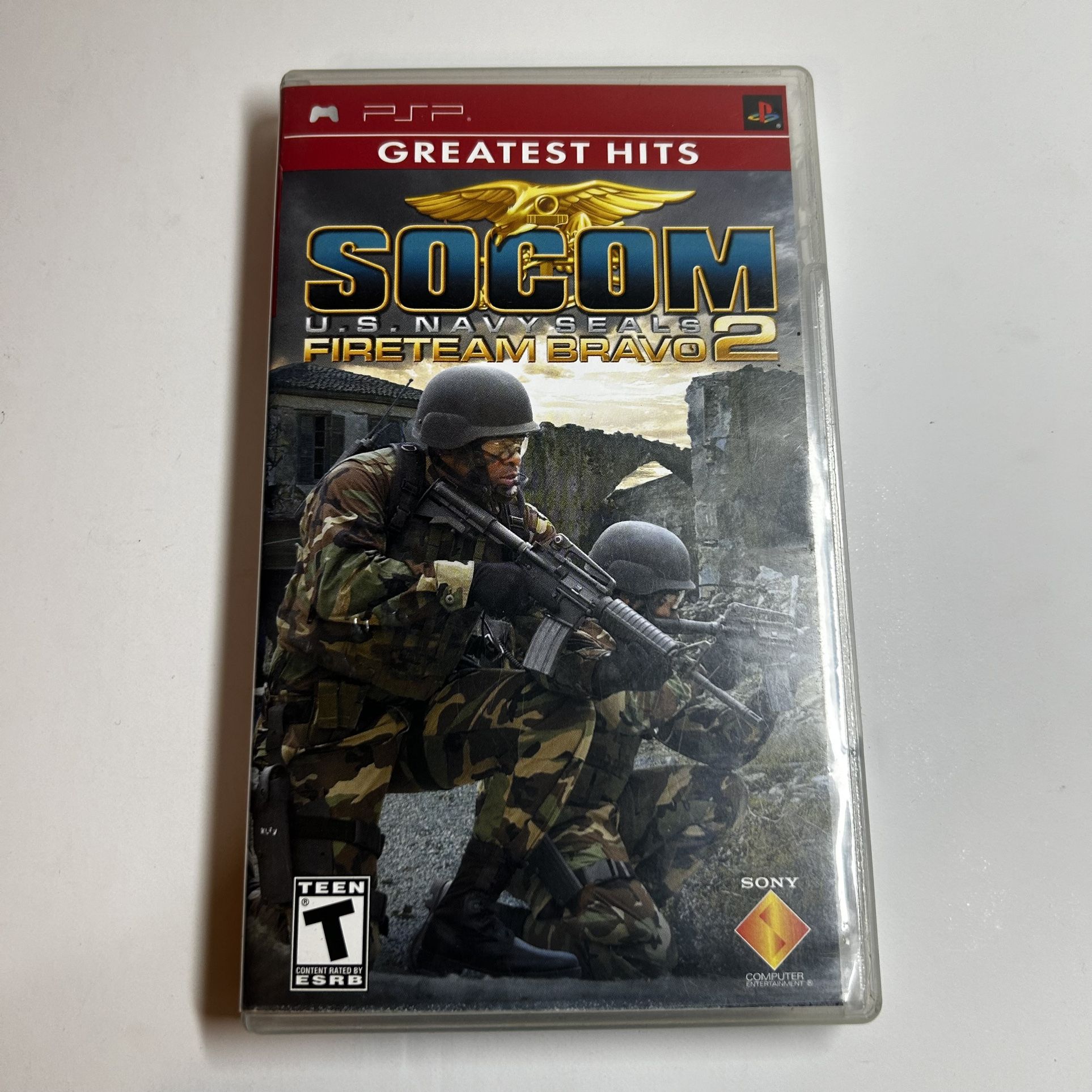 Socom US Navy Seals Fireteam Bravo 2 Sony PlayStation Portable PSP, TESTED & WORKING!