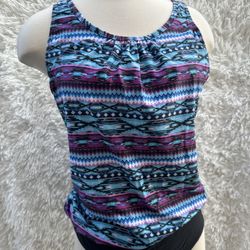Women's Multicolor Patterned Tankini set size Medium